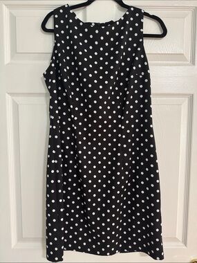 Alyx Black Dress with White Polka Dots - Sleeveless Mini